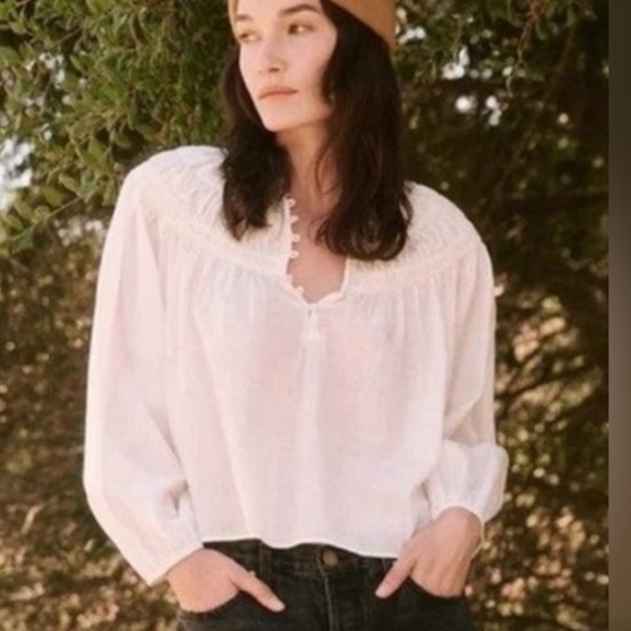 The Great Picturesque top blouse in white - Picture 2 of 8